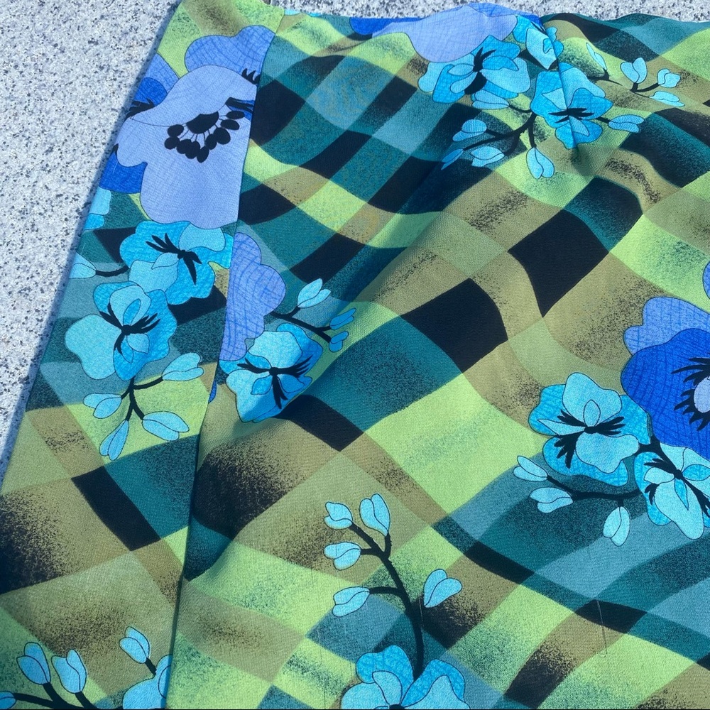 90s Multi-Pattern Knee Skirt - image 2